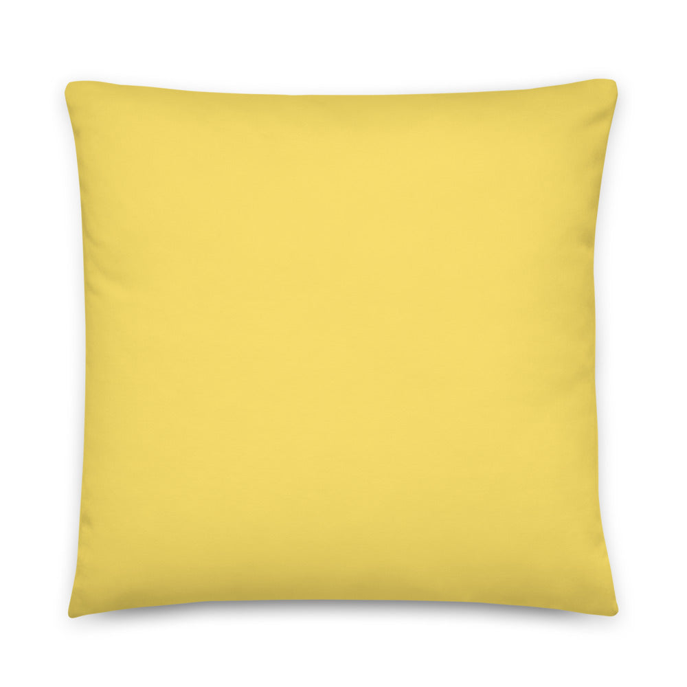"Yellow Sketch Art" Decorative Pillow C2