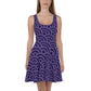 Concord Purple Round-Pattern Skater Dress