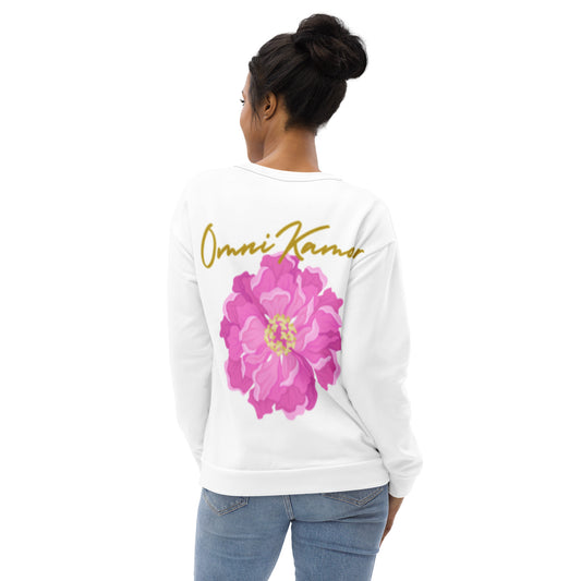 Stacked Logo Women's Pink Flower Sweatshirt