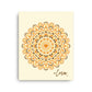 Orange Love Dial Mandala Canvas Print Vertical