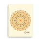 Orange Love Dial Mandala Canvas Print Vertical