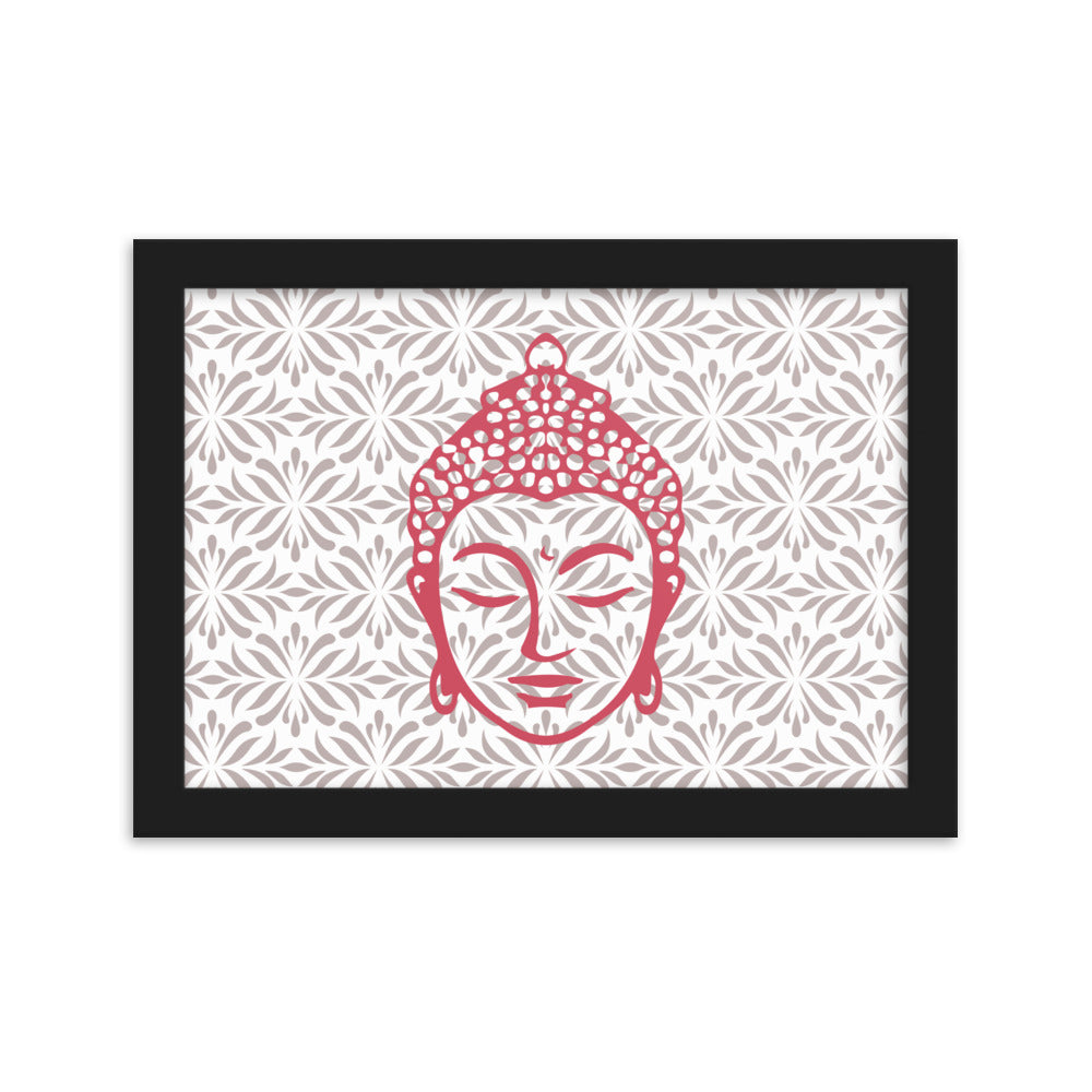 Rose Buddha Framed Matte Paper Poster