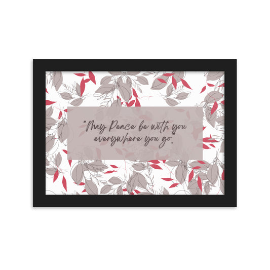 "Love is Life" Peace Framed Matte Paper Poster
