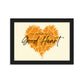 "Good Heart" Giraffe Pattern Framed Matte Paper Poster