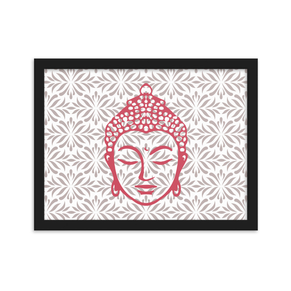 Rose Buddha Framed Matte Paper Poster