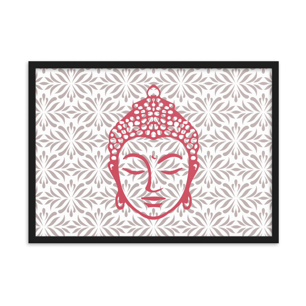 Rose Buddha Framed Matte Paper Poster