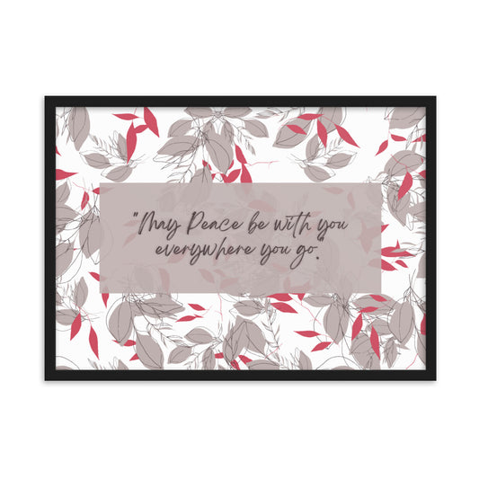 "Love is Life" Peace Framed Matte Paper Poster