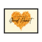 "Good Heart" Giraffe Pattern Framed Matte Paper Poster