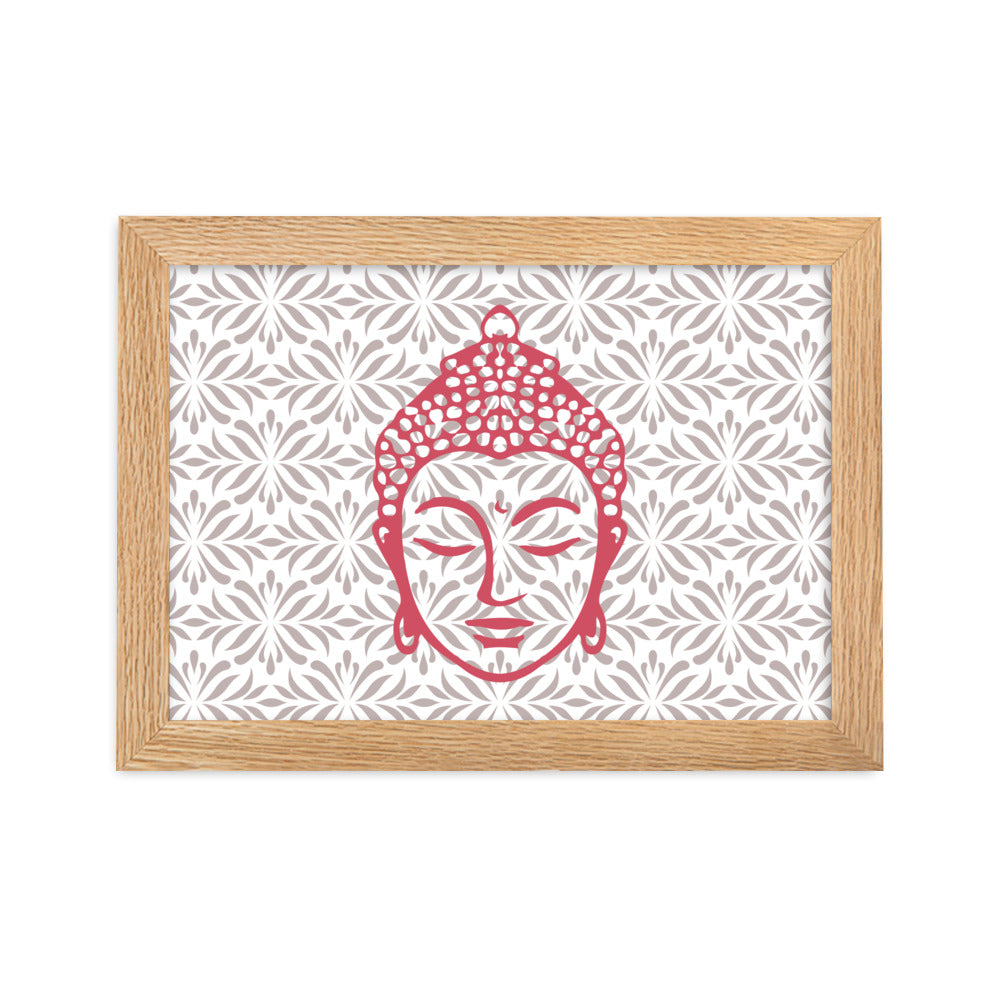 Rose Buddha Framed Matte Paper Poster