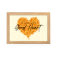 "Good Heart" Giraffe Pattern Framed Matte Paper Poster