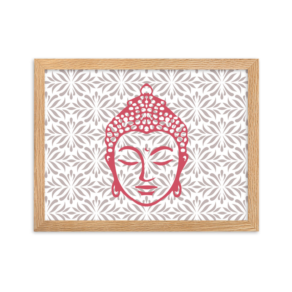 Rose Buddha Framed Matte Paper Poster