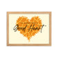 "Good Heart" Giraffe Pattern Framed Matte Paper Poster