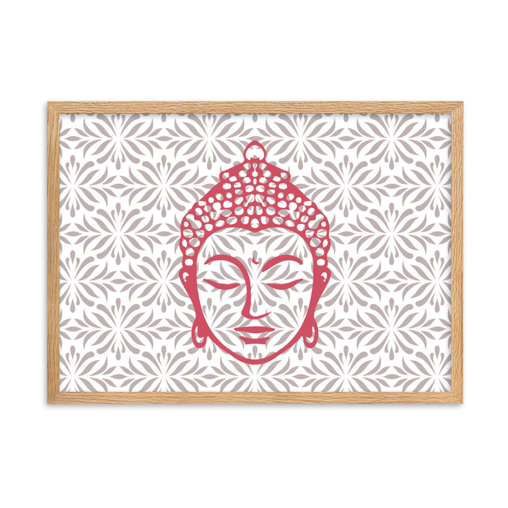 Rose Buddha Framed Matte Paper Poster