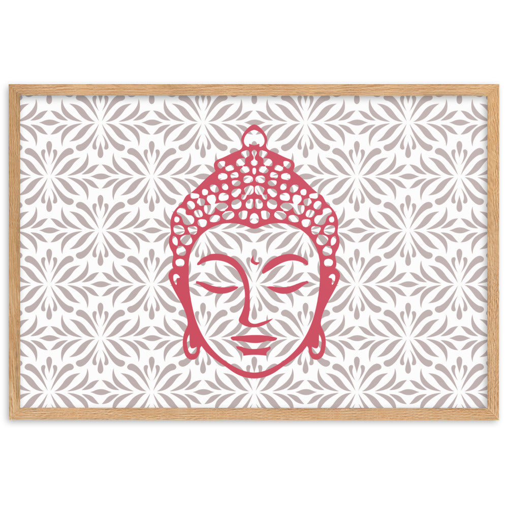 Rose Buddha Framed Matte Paper Poster