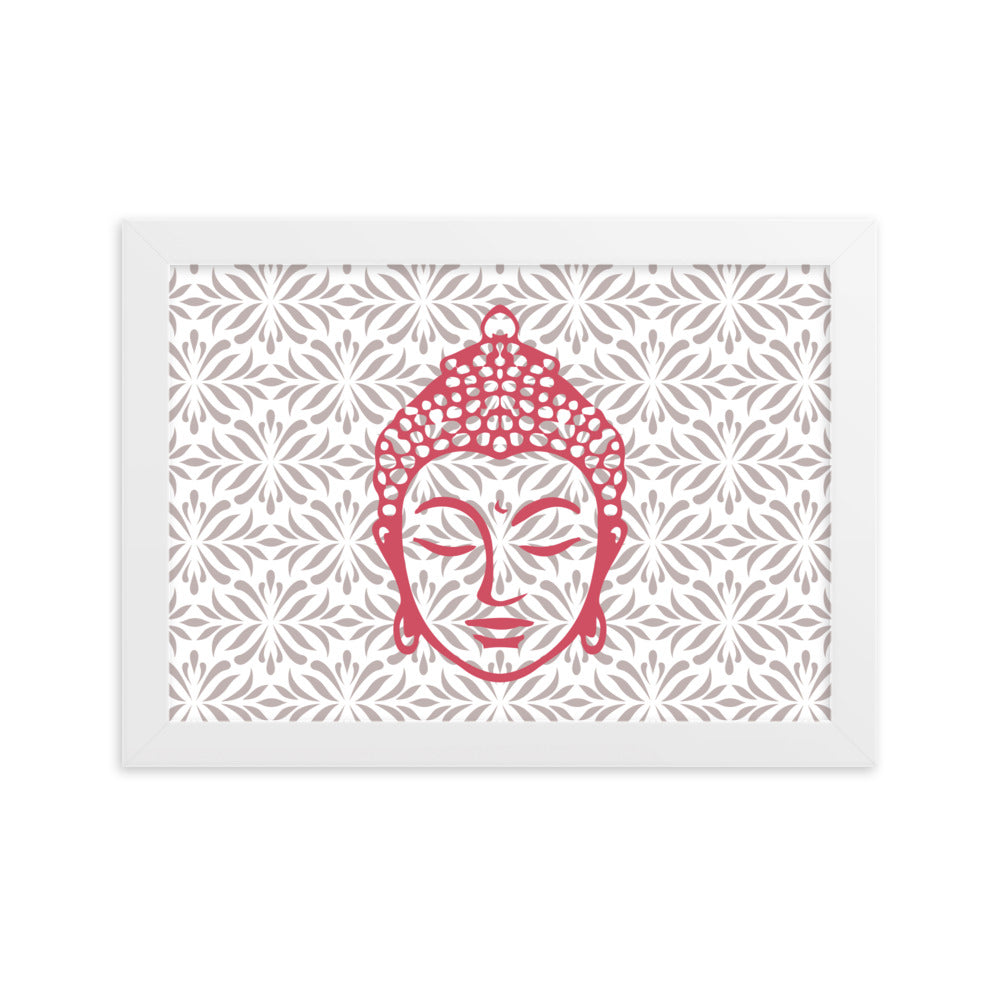 Rose Buddha Framed Matte Paper Poster