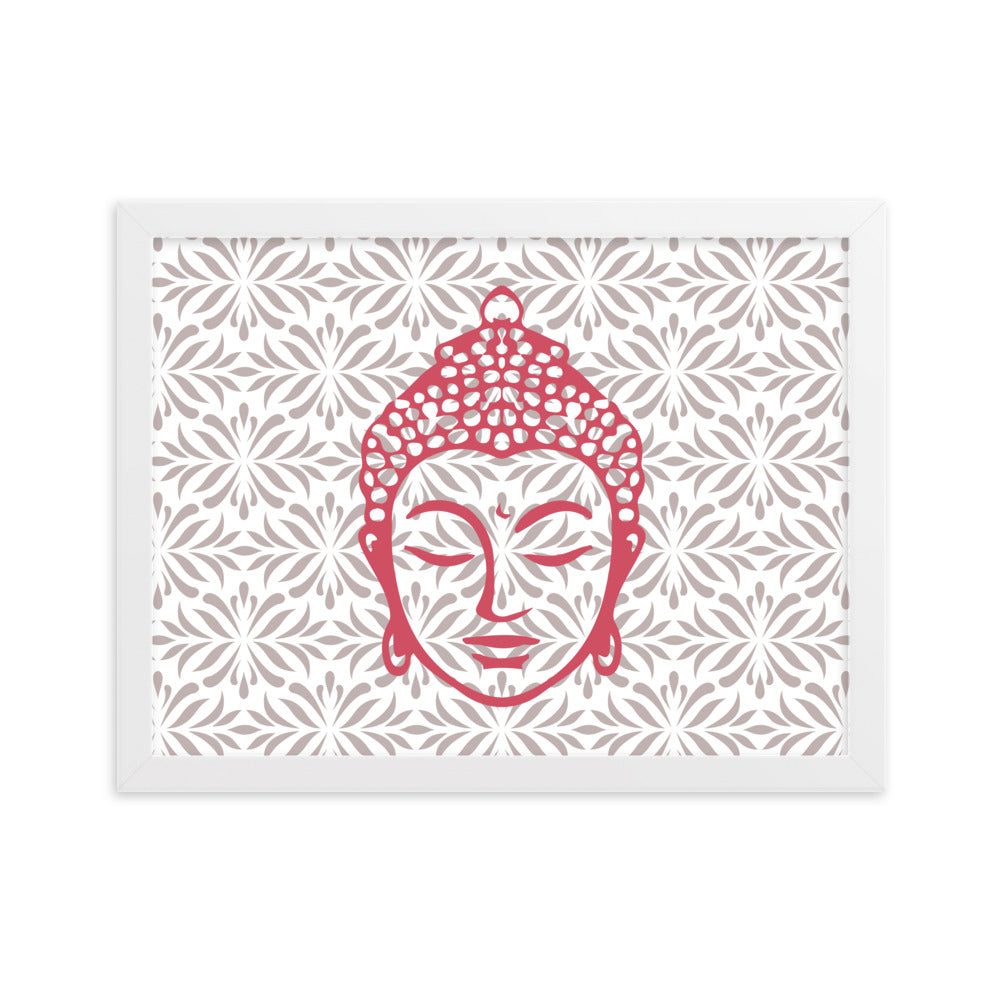 Rose Buddha Framed Matte Paper Poster