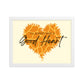 "Good Heart" Giraffe Pattern Framed Matte Paper Poster