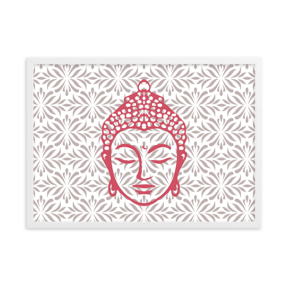 Rose Buddha Framed Matte Paper Poster