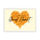 "Good Heart" Giraffe Pattern Framed Matte Paper Poster