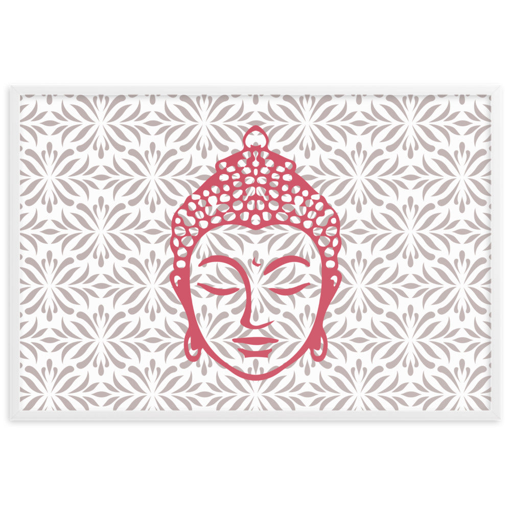 Rose Buddha Framed Matte Paper Poster