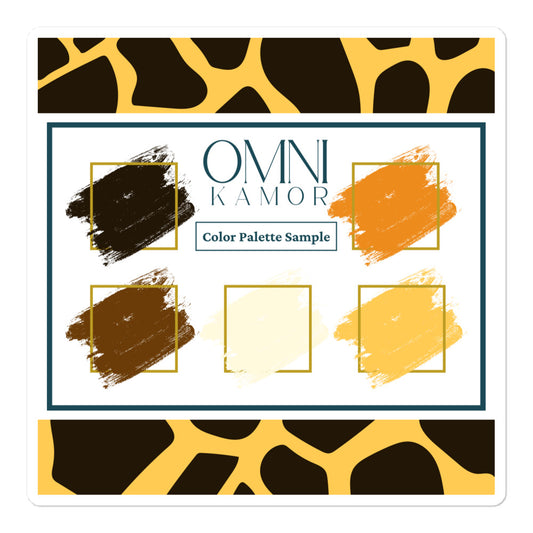 "Good-Heart" Color Palette Sample Sticker-Card