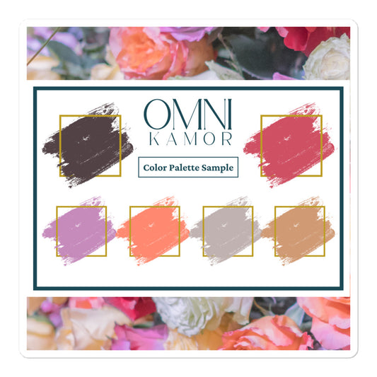 "Love is Life" Color Palette Sample Sticker-Card