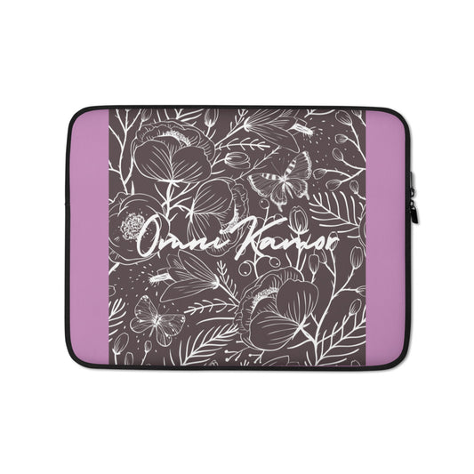 Purple Butterfly Signature Laptop Sleeve