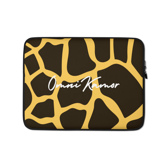 Giraffe Print Signature Laptop Sleeve