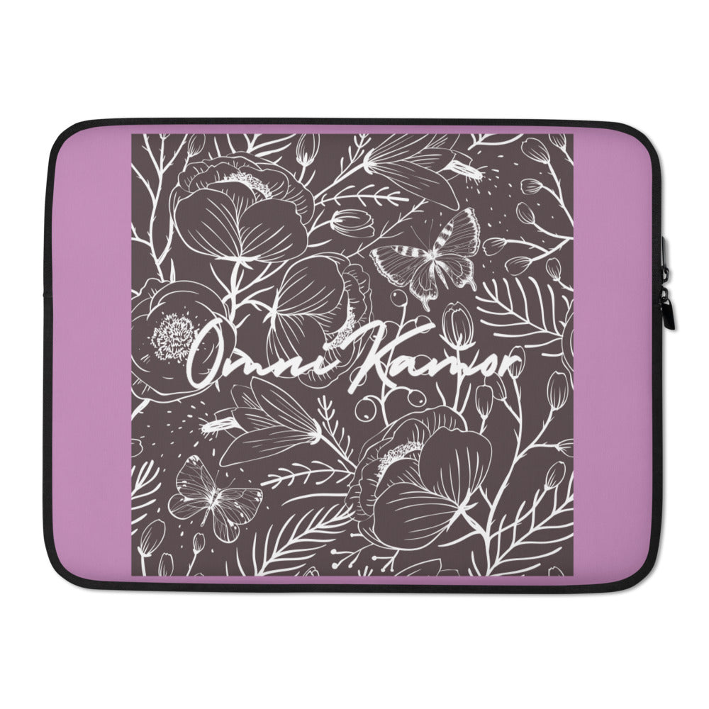 Purple Butterfly Signature Laptop Sleeve