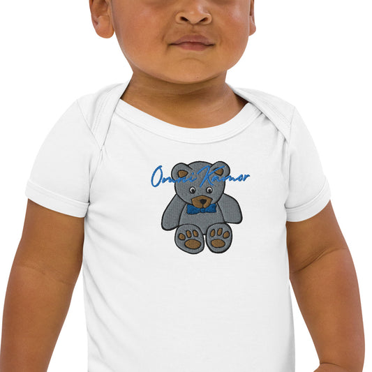 Baby Boy's Signature Teddy Bear Organic Cotton Onesie