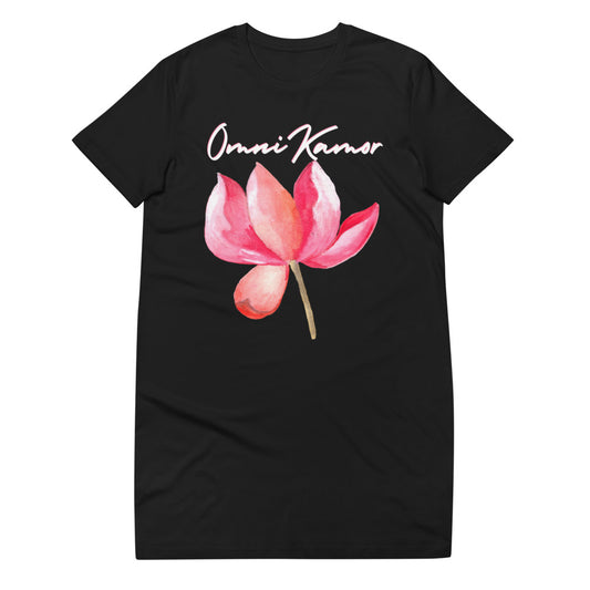 Organic Cotton Signature Peach Flower T-Shirt Dress