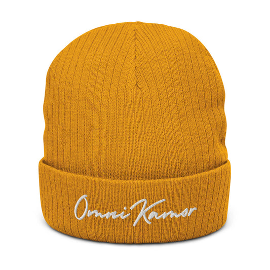 Embroidered Signature Recycled Cuffed Beanie
