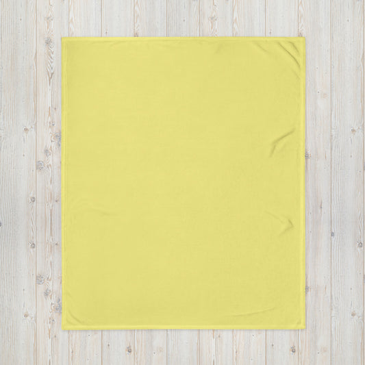 Solid Yellow "Yellow Sketch Art" Throw Blanket C
