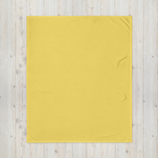 Solid Yellow "Yellow Sketch Art" Throw Blanket C2