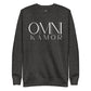 Large Stacked Logo Unisex Fleece Pullover Dark