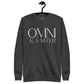 Large Stacked Logo Unisex Fleece Pullover Dark