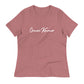 Women's White Signature Relaxed T-Shirt Dark